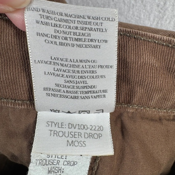 Vince Jeans Womens 30 Brown Skinny Trouser Crop Mid Rise Moss Stretch - Picture 5 of 13